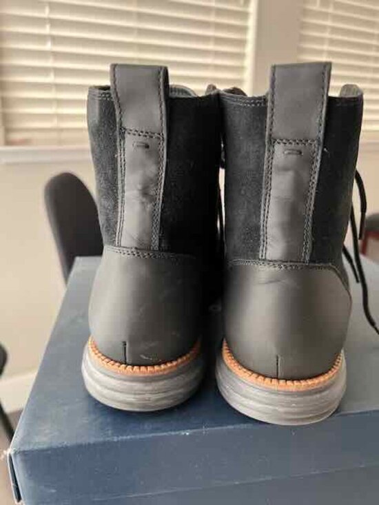 Cole Haan - Men\'s Original Grand Lace Up Cap Toe Boots - Black Size 11 main image 4